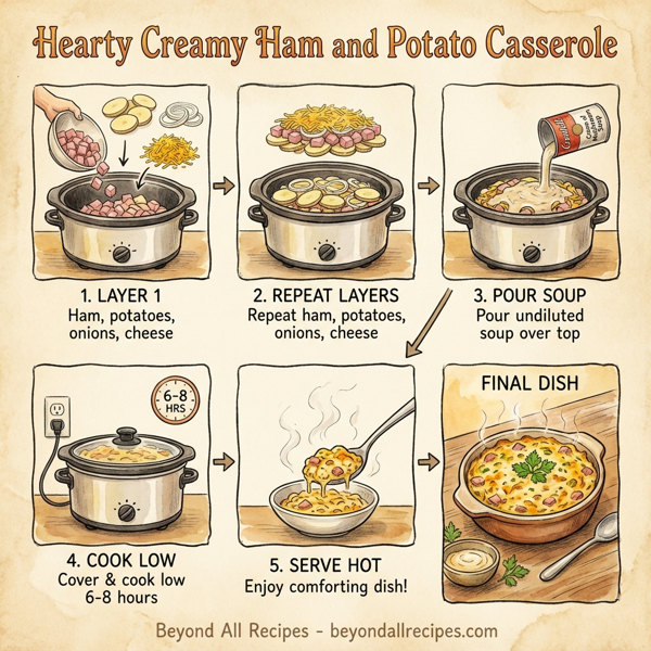 Hearty Creamy Ham and Potato Casserole instructions