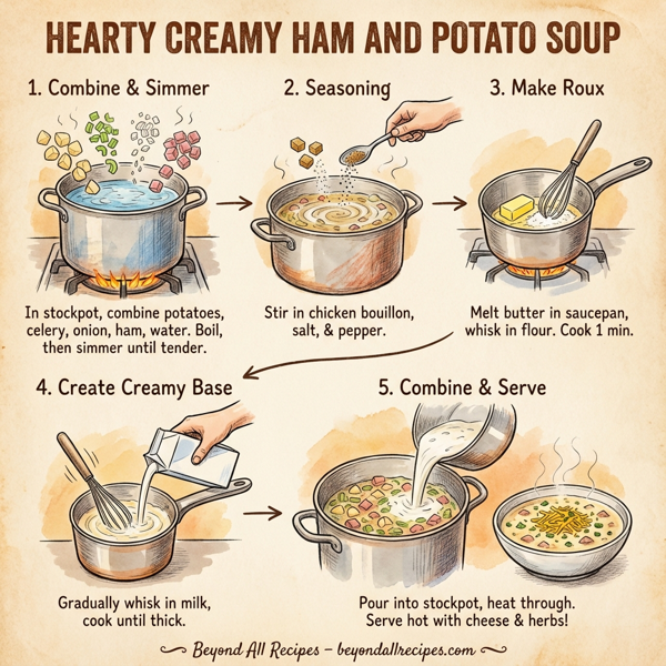 Hearty Creamy Ham and Potato Soup instructions