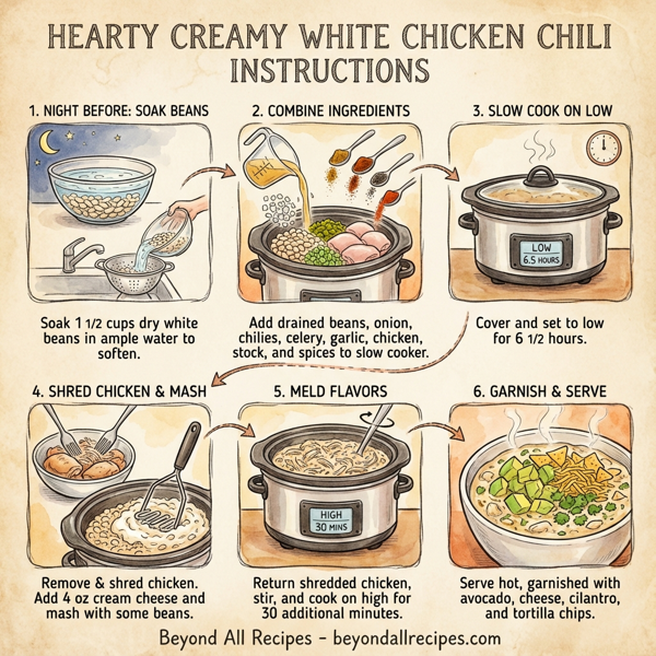 Hearty Creamy White Chicken Chili instructions