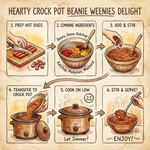 Hearty Crock Pot Beanie Weenies Delight instructions