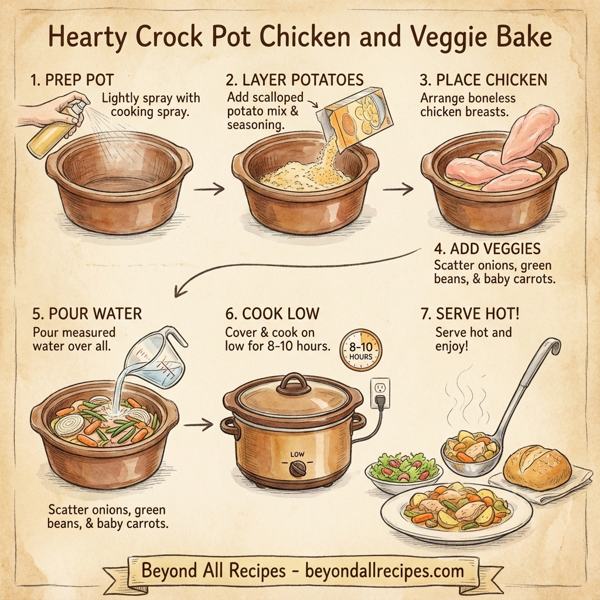 Hearty Crock Pot Chicken and Veggie Bake instructions