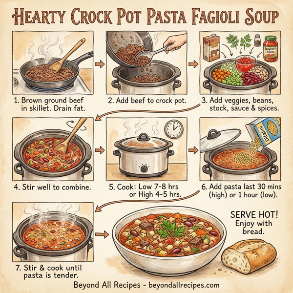 Hearty Crock Pot Pasta Fagioli Soup instructions
