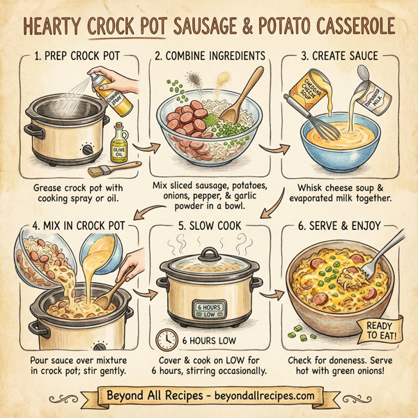 Hearty Crock Pot Sausage and Potato Casserole instructions