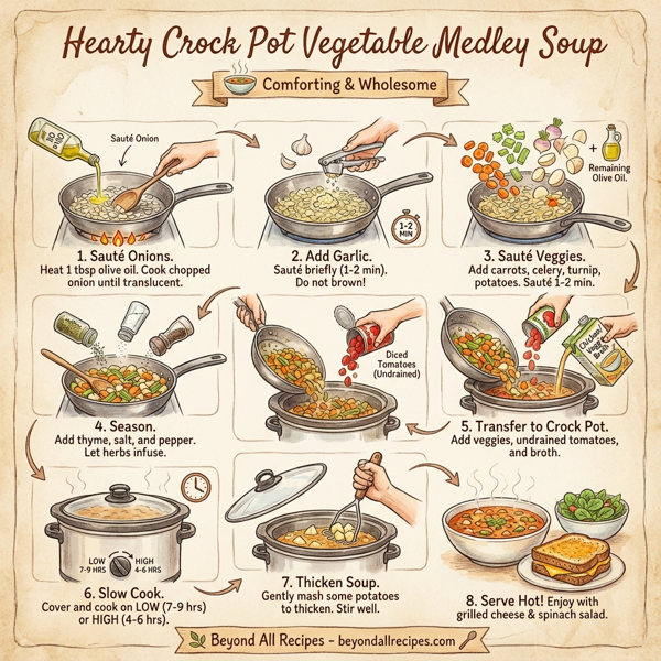 Hearty Crock Pot Vegetable Medley Soup instructions
