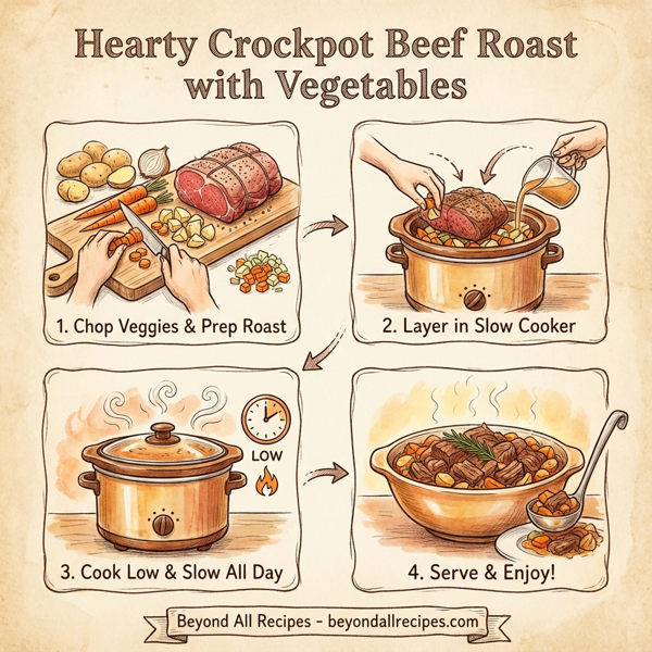 Hearty Crockpot Beef Roast with Vegetables instructions
