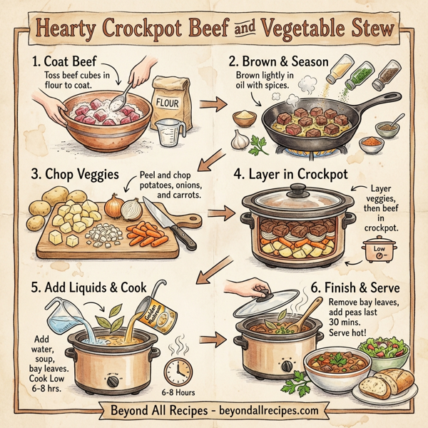 Hearty Crockpot Beef and Vegetable Stew instructions