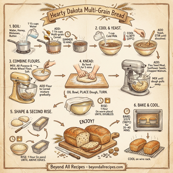 Hearty Dakota Multi-Grain Bread instructions