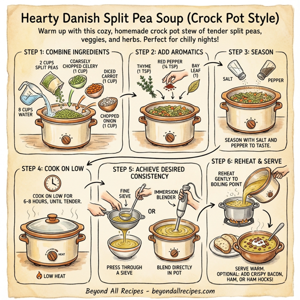 Hearty Danish Split Pea Soup (Crock Pot Style) instructions