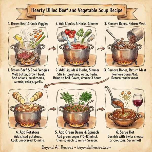 Hearty Dilled Beef and Vegetable Soup instructions