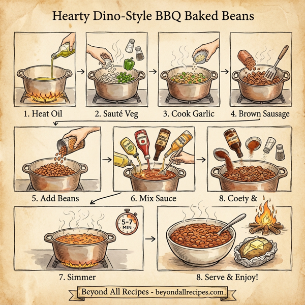 Hearty Dino-Style BBQ Baked Beans instructions