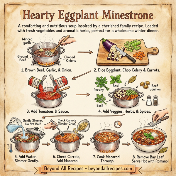 Hearty Eggplant Minestrone instructions