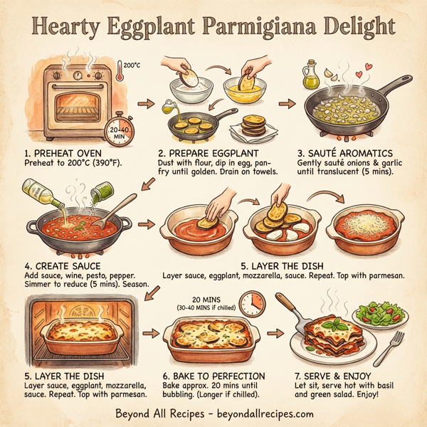 Hearty Eggplant Parmigiana Delight instructions