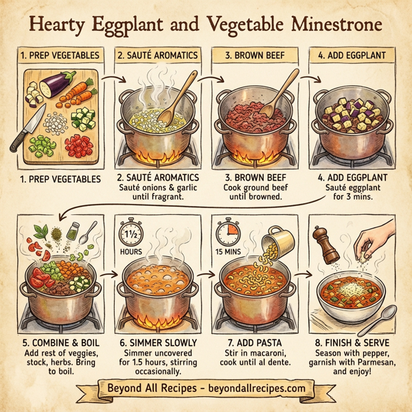 Hearty Eggplant and Vegetable Minestrone instructions
