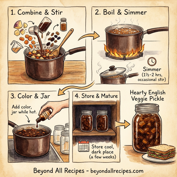 Hearty English Veggie Pickle instructions