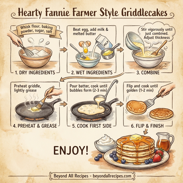 Hearty Fannie Farmer Style Griddlecakes instructions