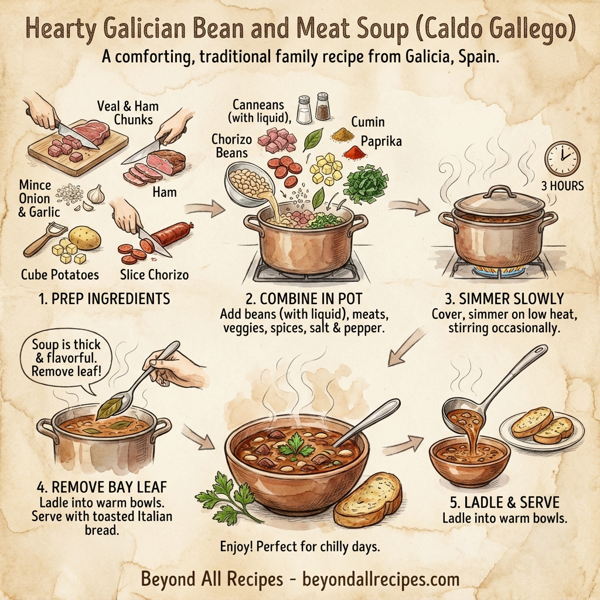 Hearty Galician Bean and Meat Soup (Caldo Gallego) instructions