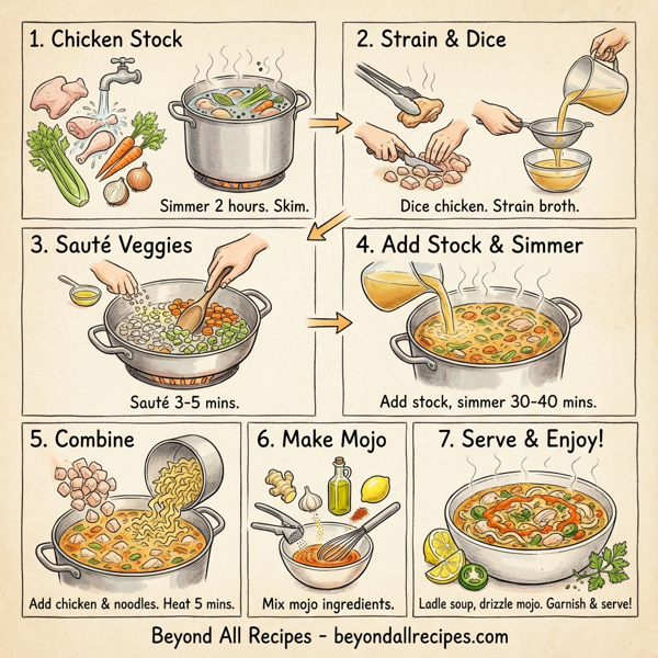 Hearty Garlic-Chili Chicken Noodle Soup instructions