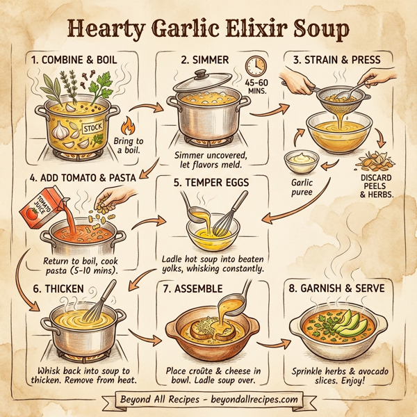 Hearty Garlic Elixir Soup instructions