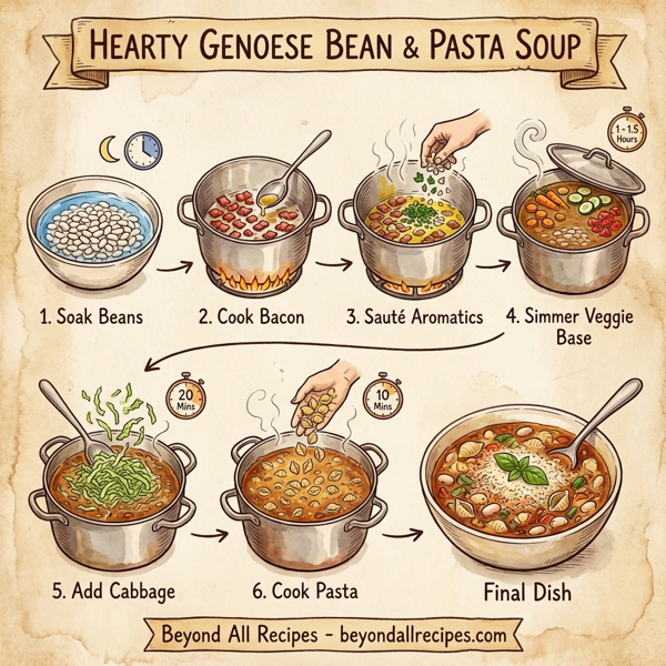 Hearty Genoese Bean & Pasta Soup instructions