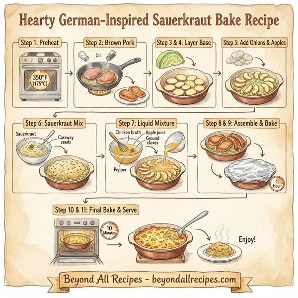 Hearty German-Inspired Sauerkraut Bake instructions