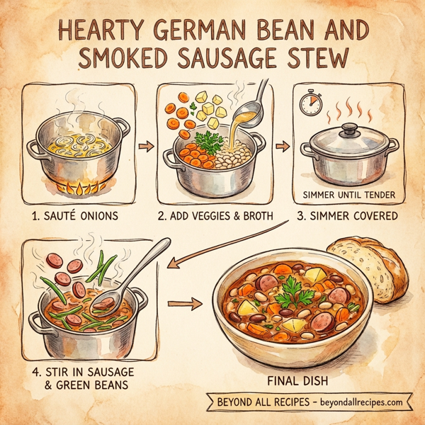 Hearty German Bean and Smoked Sausage Stew instructions