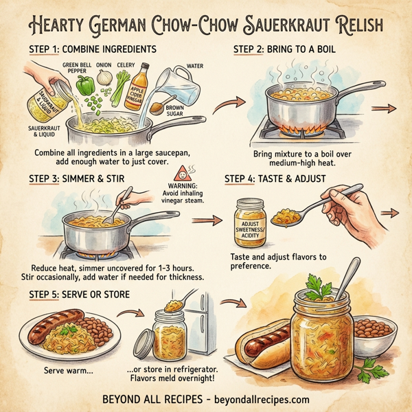Hearty German Chow-Chow Sauerkraut Relish instructions