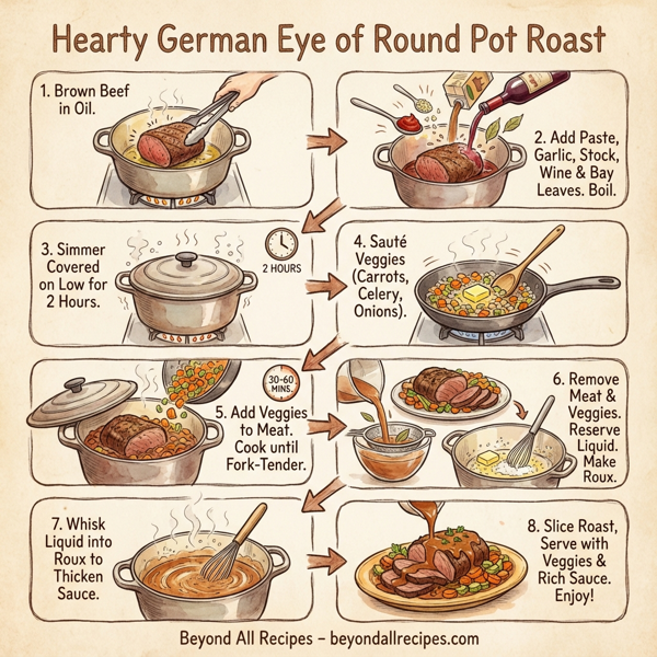 Hearty German Eye of Round Pot Roast instructions