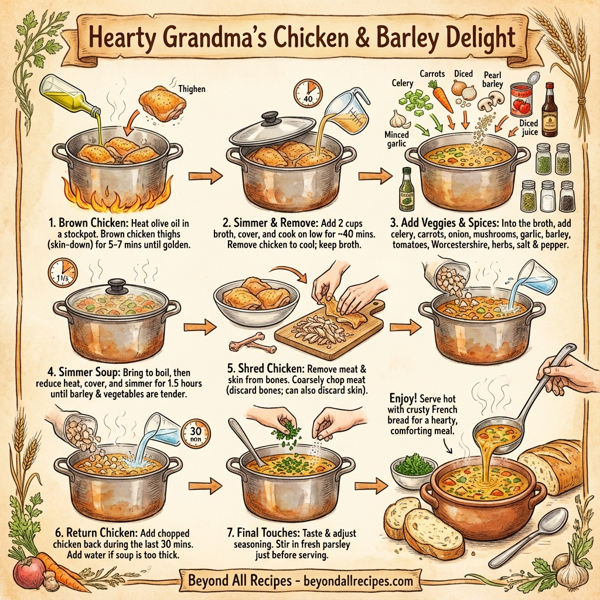 Hearty Grandma's Chicken & Barley Delight instructions