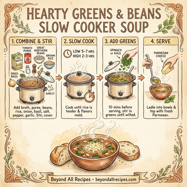 Hearty Greens & Beans Slow Cooker Soup instructions