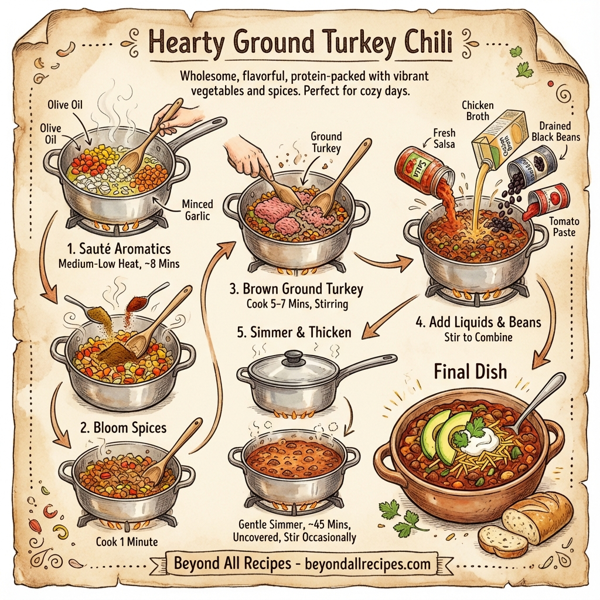 Hearty Ground Turkey Chili instructions