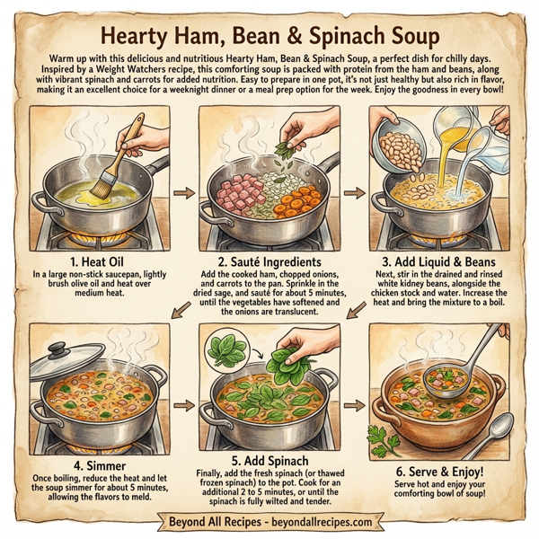 Hearty Ham, Bean & Spinach Soup instructions