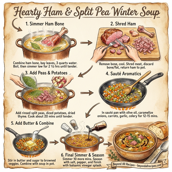 Hearty Ham & Split Pea Winter Soup instructions