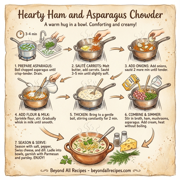 Hearty Ham and Asparagus Chowder instructions