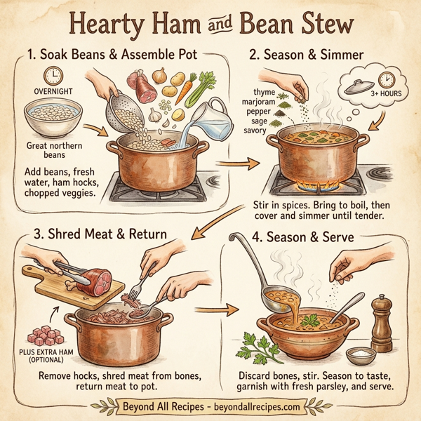 Hearty Ham and Bean Stew instructions