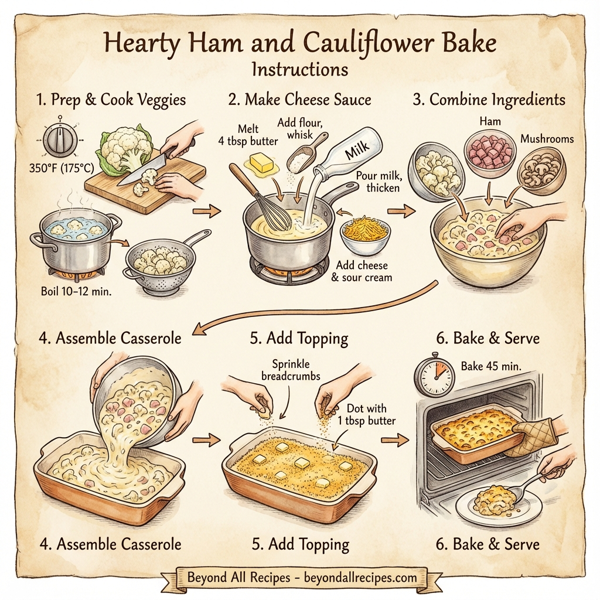 Hearty Ham and Cauliflower Bake instructions