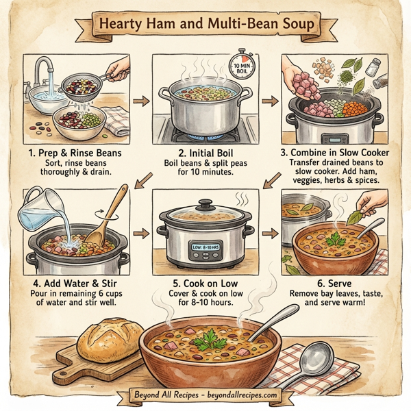 Hearty Ham and Multi-Bean Soup instructions