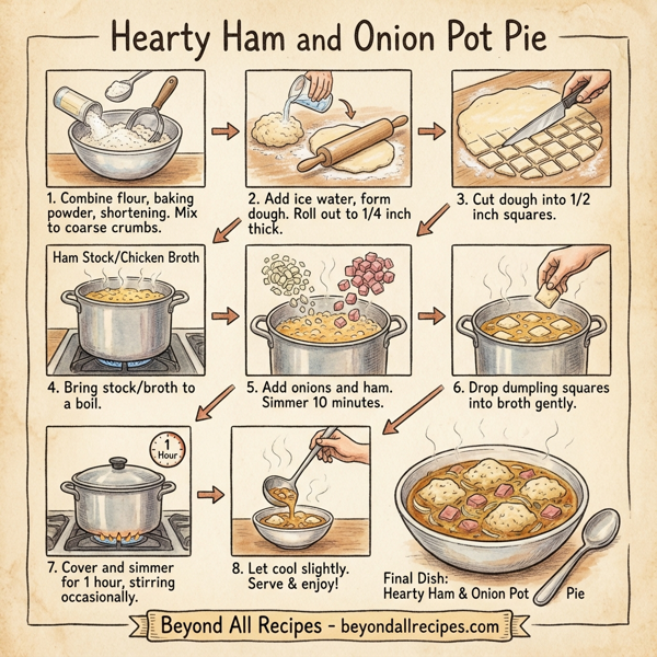 Hearty Ham and Onion Pot Pie instructions