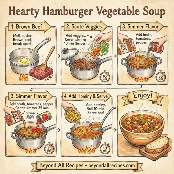 Hearty Hamburger Vegetable Soup instructions
