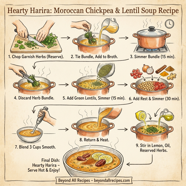 Hearty Harira: Moroccan Chickpea and Lentil Soup instructions