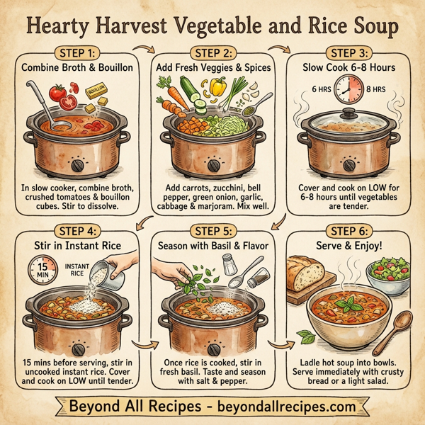 Hearty Harvest Vegetable and Rice Soup instructions