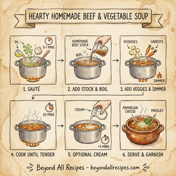 Hearty Homemade Beef & Vegetable Soup instructions