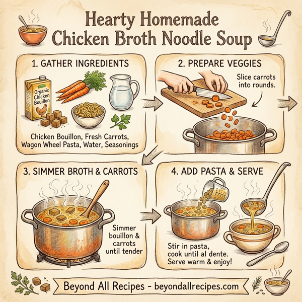 Hearty Homemade Chicken Broth Noodle Soup instructions