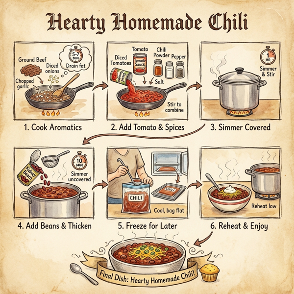 Hearty Homemade Chili instructions