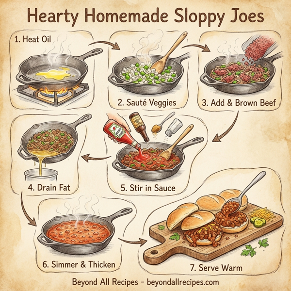 Hearty Homemade Sloppy Joes instructions
