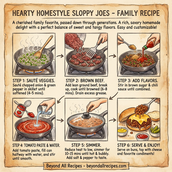 Hearty Homestyle Sloppy Joes instructions