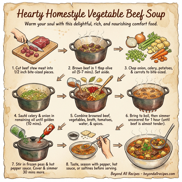 Hearty Homestyle Vegetable Beef Soup instructions