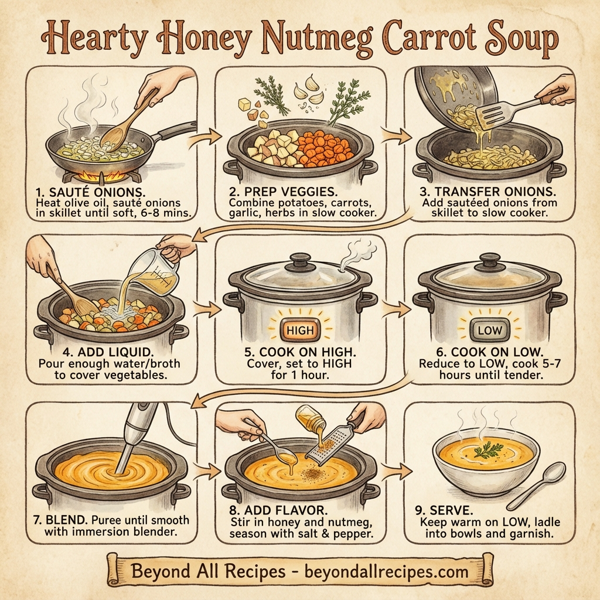 Hearty Honey Nutmeg Carrot Soup instructions