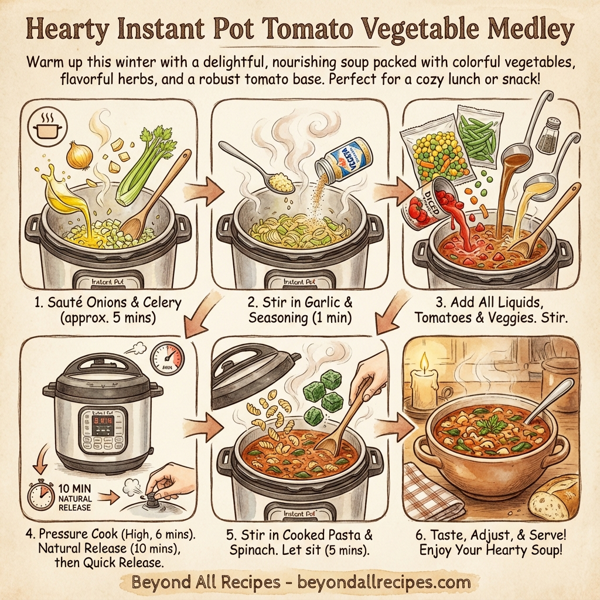 Hearty Instant Pot Tomato Vegetable Medley instructions