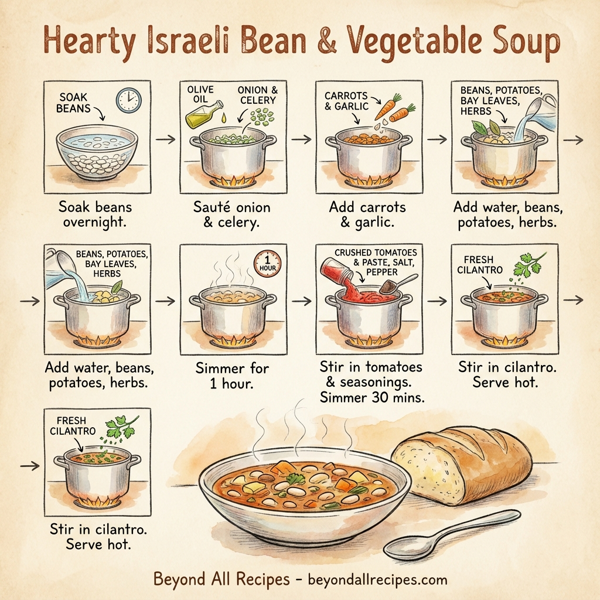 Hearty Israeli Bean & Vegetable Soup instructions