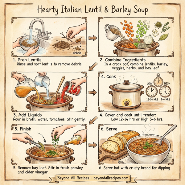 Hearty Italian Lentil & Barley Soup instructions